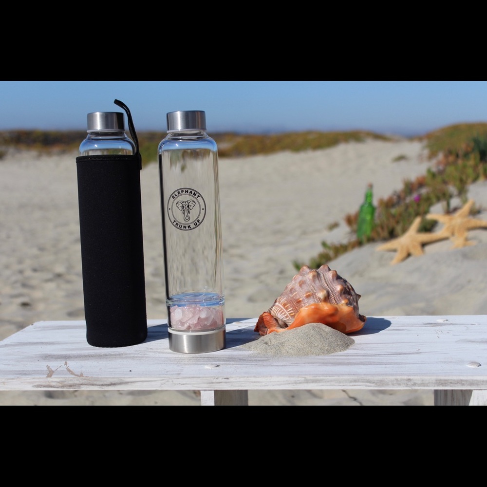 🌹ROSE QUARTZ: Elixir Crystal Water Bottle S…